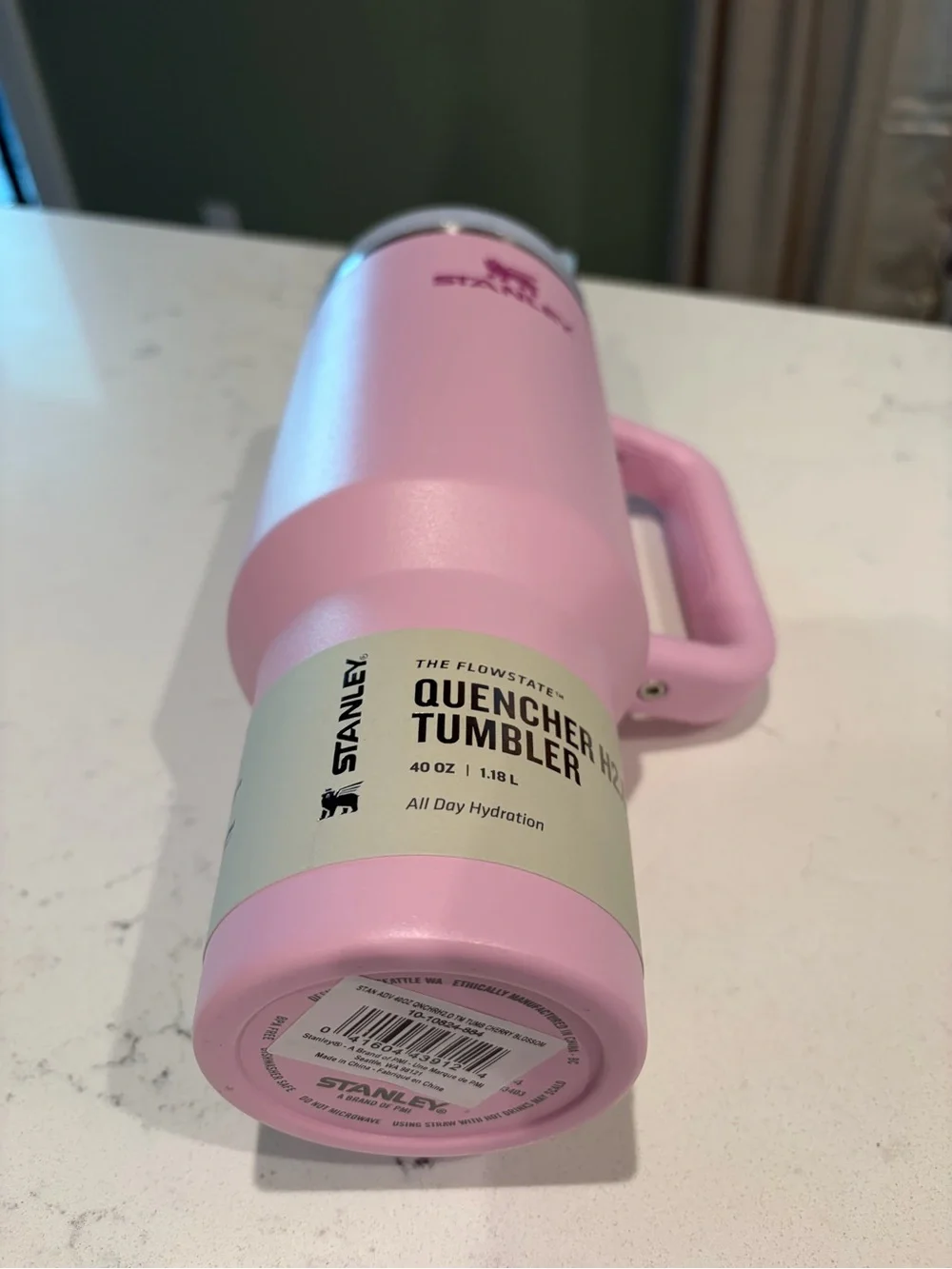 STANLEY QUENCHER TUMBLER H2O IN CHERRY BLOSSOM 40 OZ NWT!